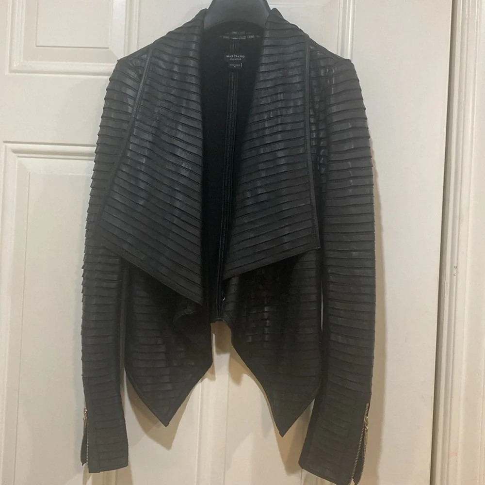 Marciano 100% leather Guess Shayna black leather jacket - Picture 2 of 12